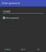 setting a password with rar android
