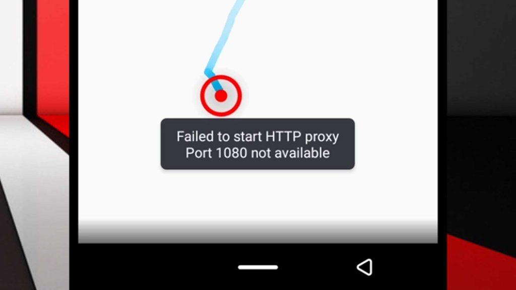 1. error message every proxy port failed