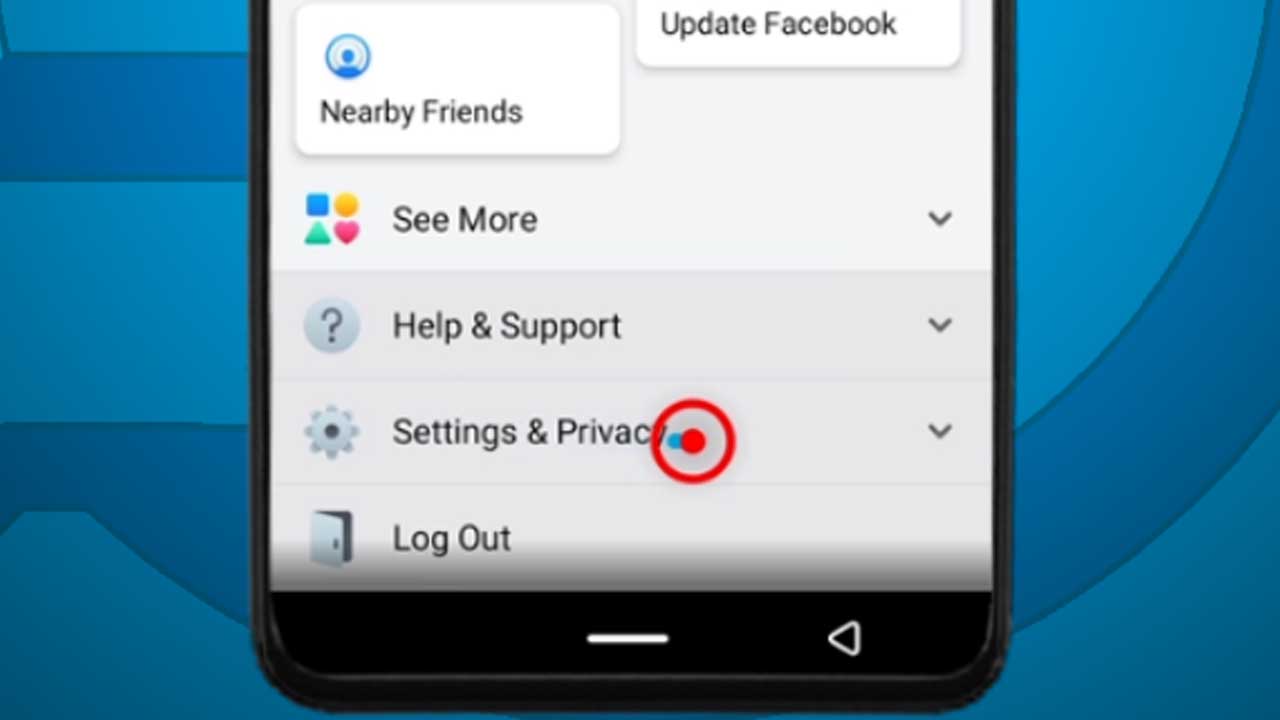 2. facebook mobile settings and privacy option