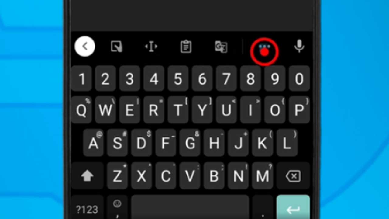 2. tap options icon on gboard