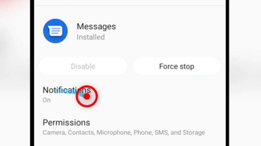 11. tap notifications in messaging app.