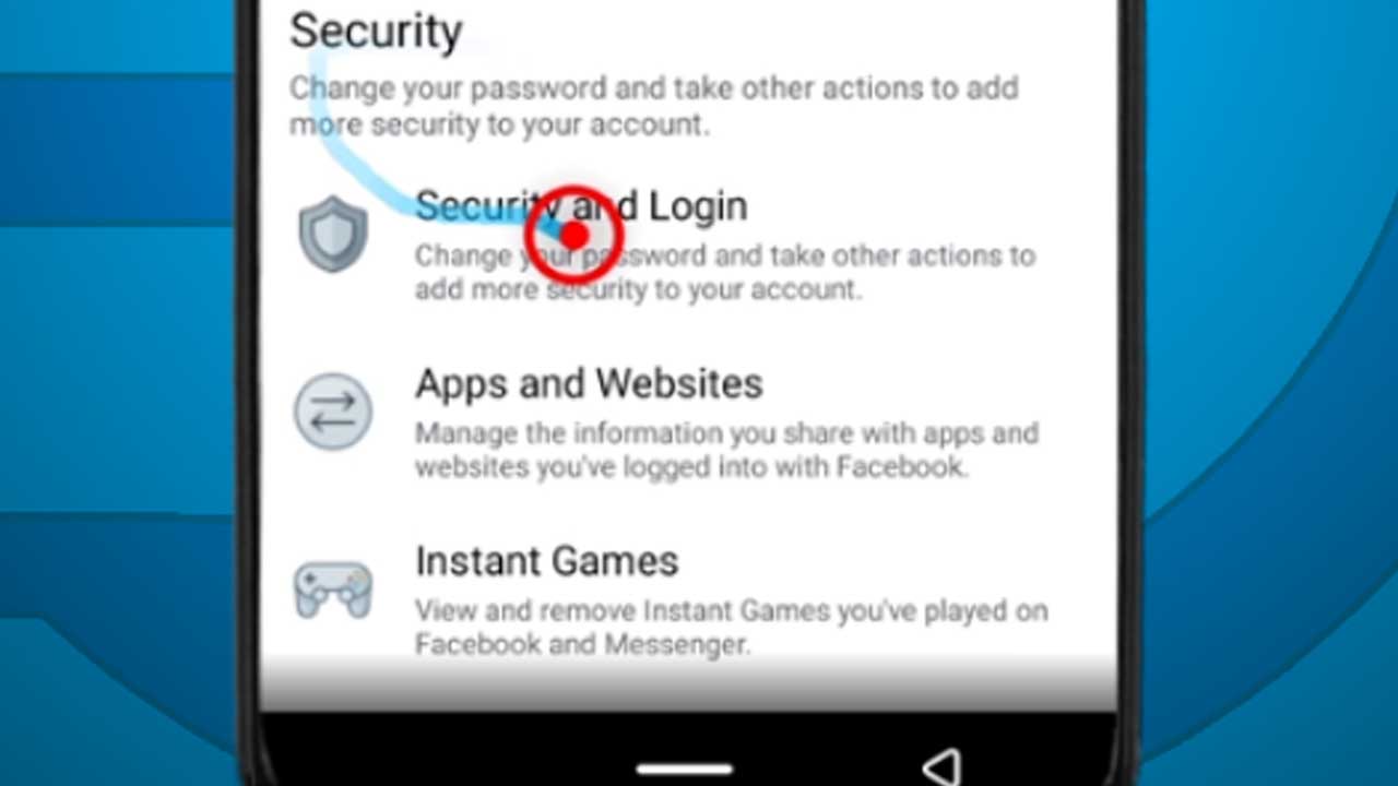 4. facebook android securtiy and login