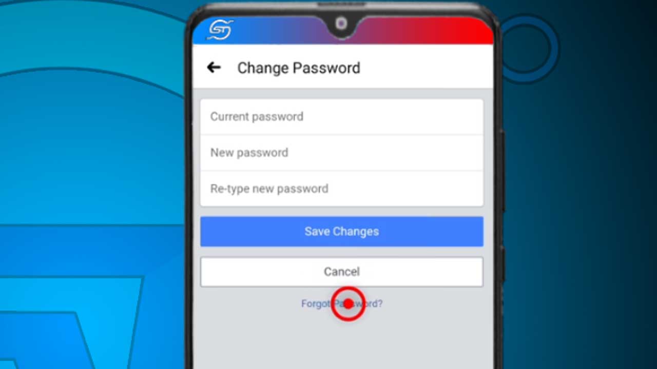 7. facebook android forgot password option