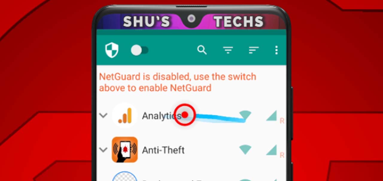 5 netguard wifi and mobile data symbols