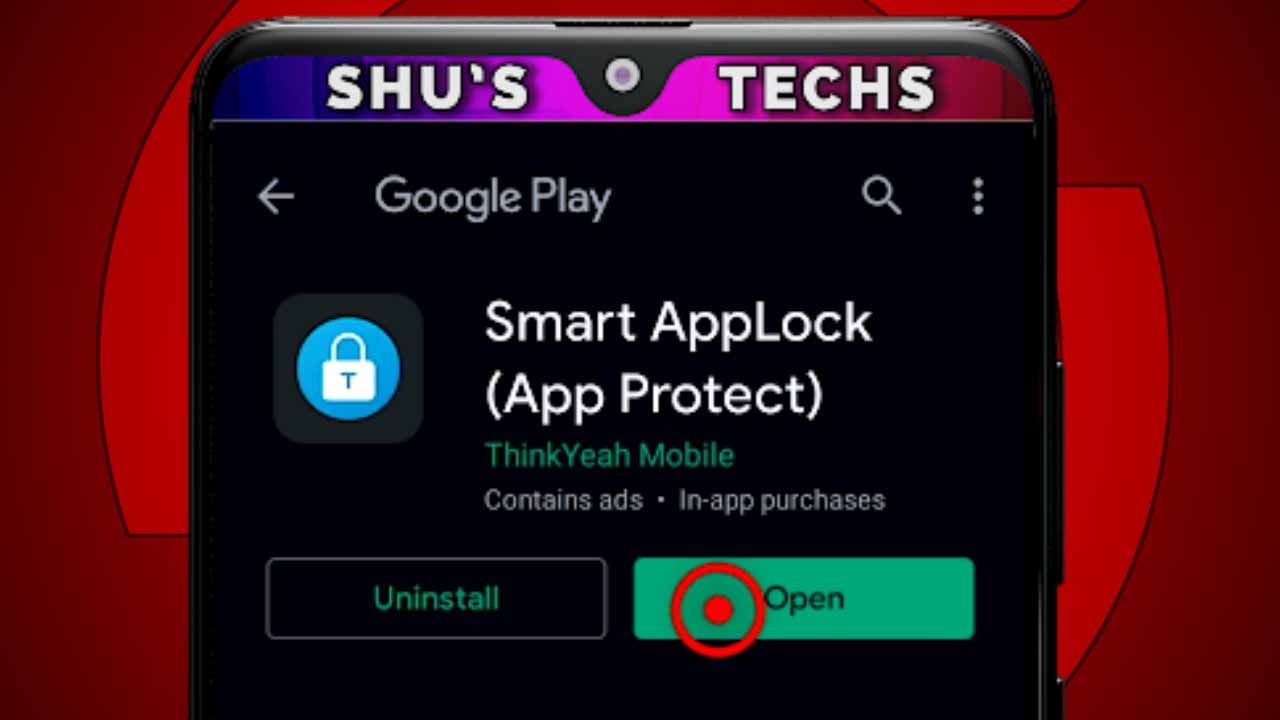 1 smart applock play store open button